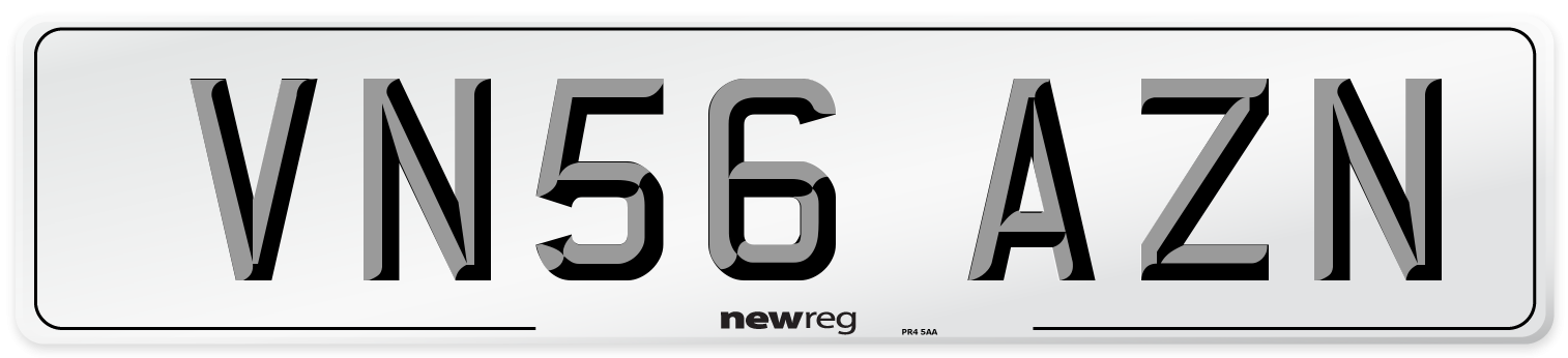 VN56 AZN Number Plate from New Reg